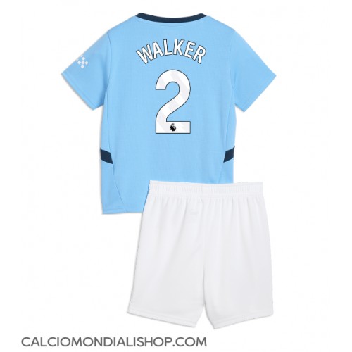 Maglie da calcio Manchester City Kyle Walker #2 Prima Maglia Bambino 2024-25 Manica Corta (+ Pantaloni corti)